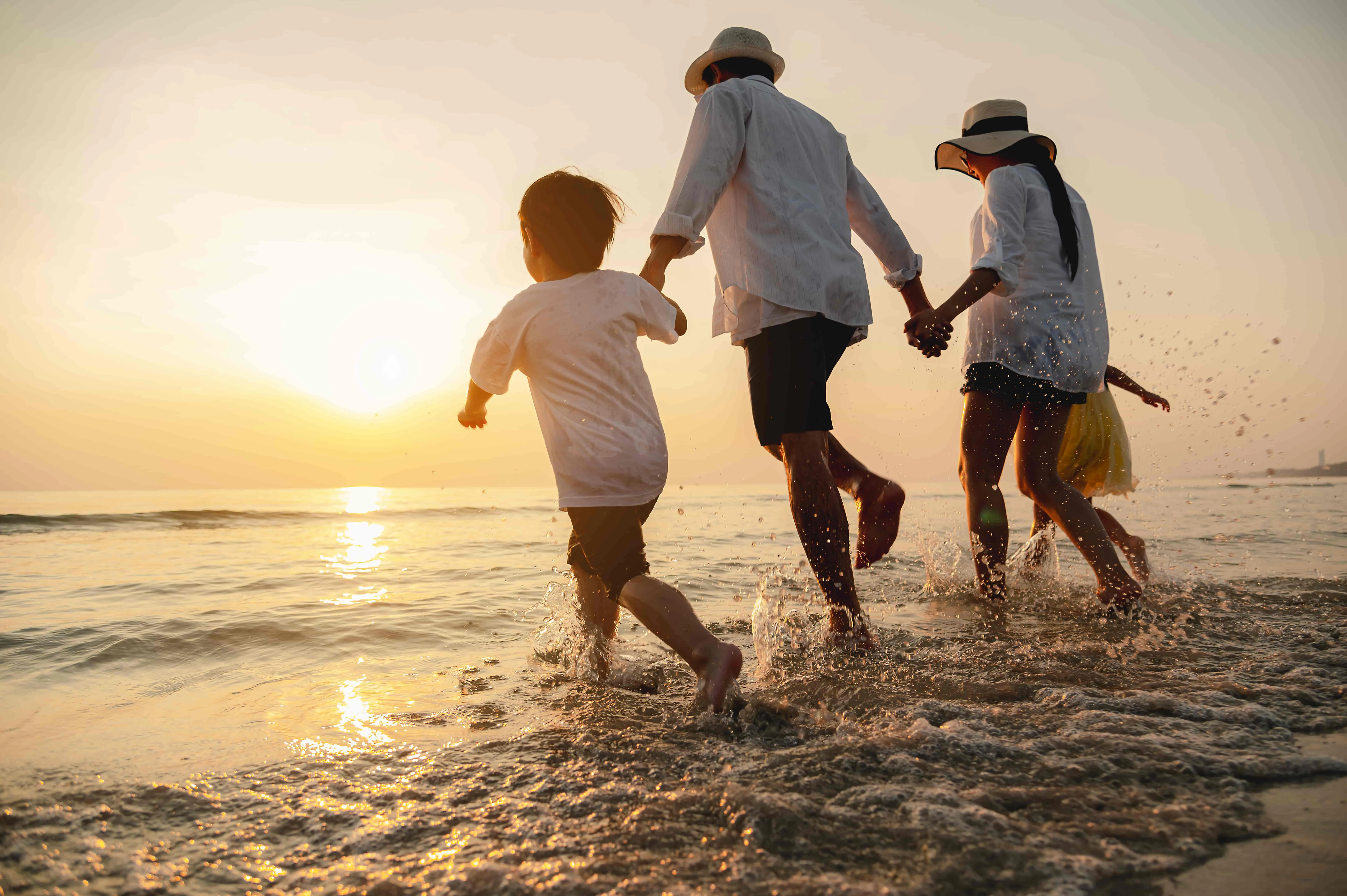 Family holiday vacation beach